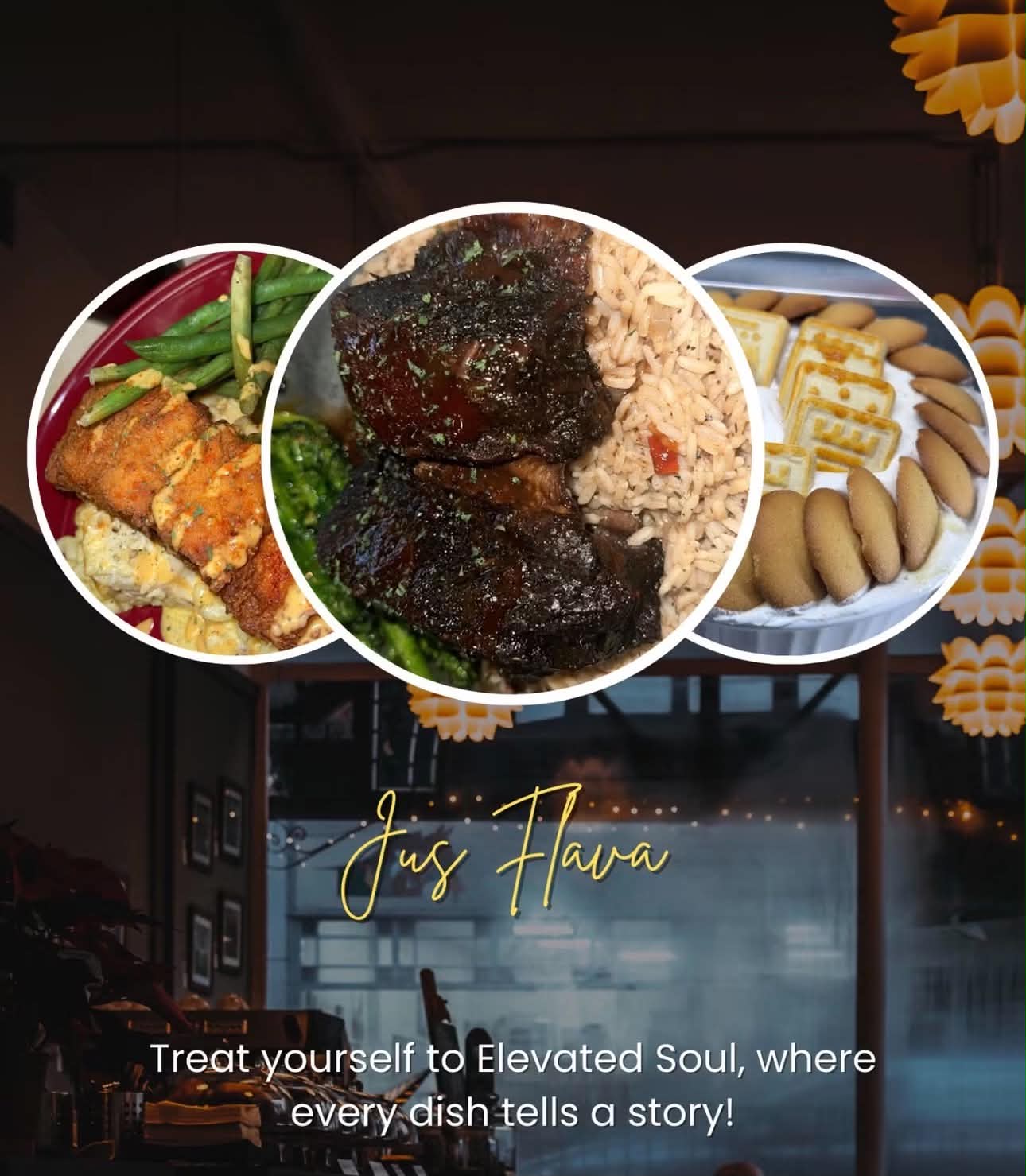 Jus Flava elevated soul food presentation